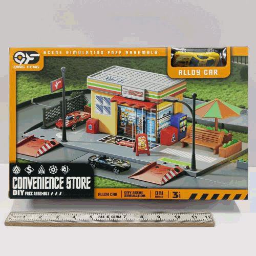 Convenience Store Alloy Car Playset