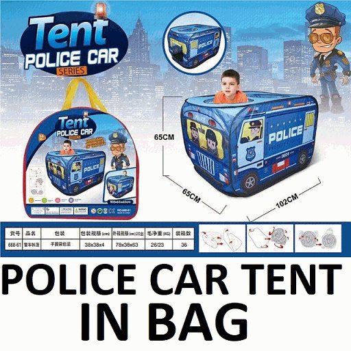 Police Car Tent in Bag
