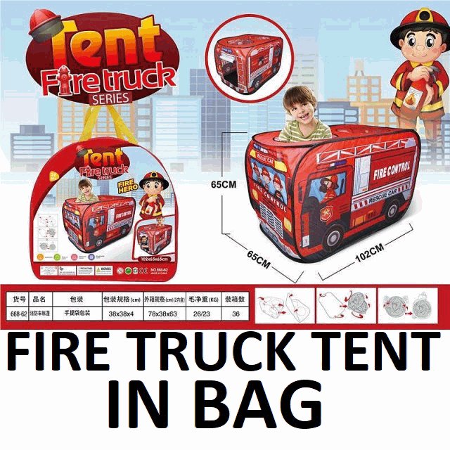 Fire Truck Tent in Bag