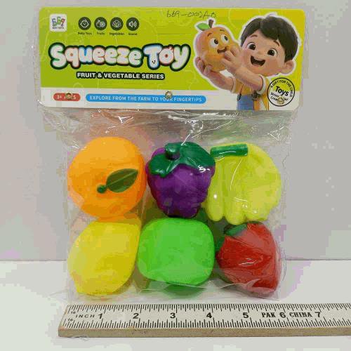 Fruit & Vegetable Squeeze Toy Set
