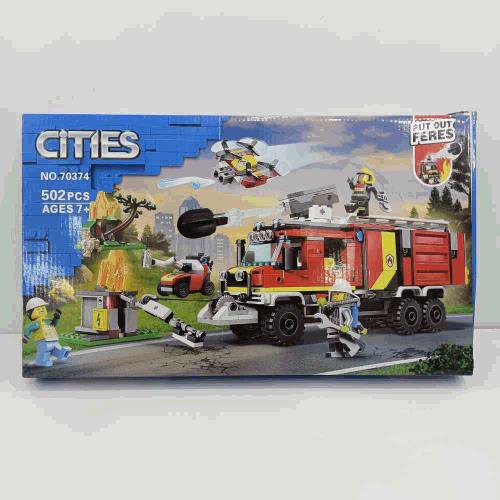 City Fire Truck Building Blocks Set