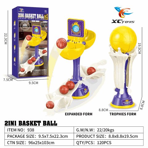 2-in-1 Basketball Toy Set