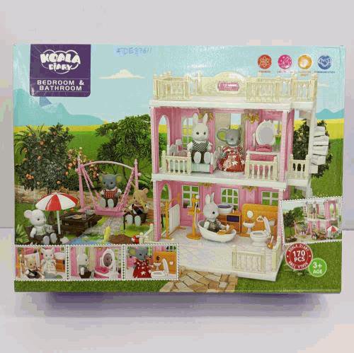 Koala Diary Bedroom & Bathroom Dollhouse (170 pcs)