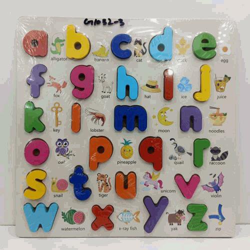 Wooden Lowercase Alphabet Puzzle Board