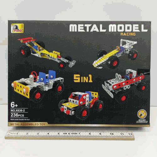 Metal Model Racing Construction Set 5-in-1 (236 pcs)
